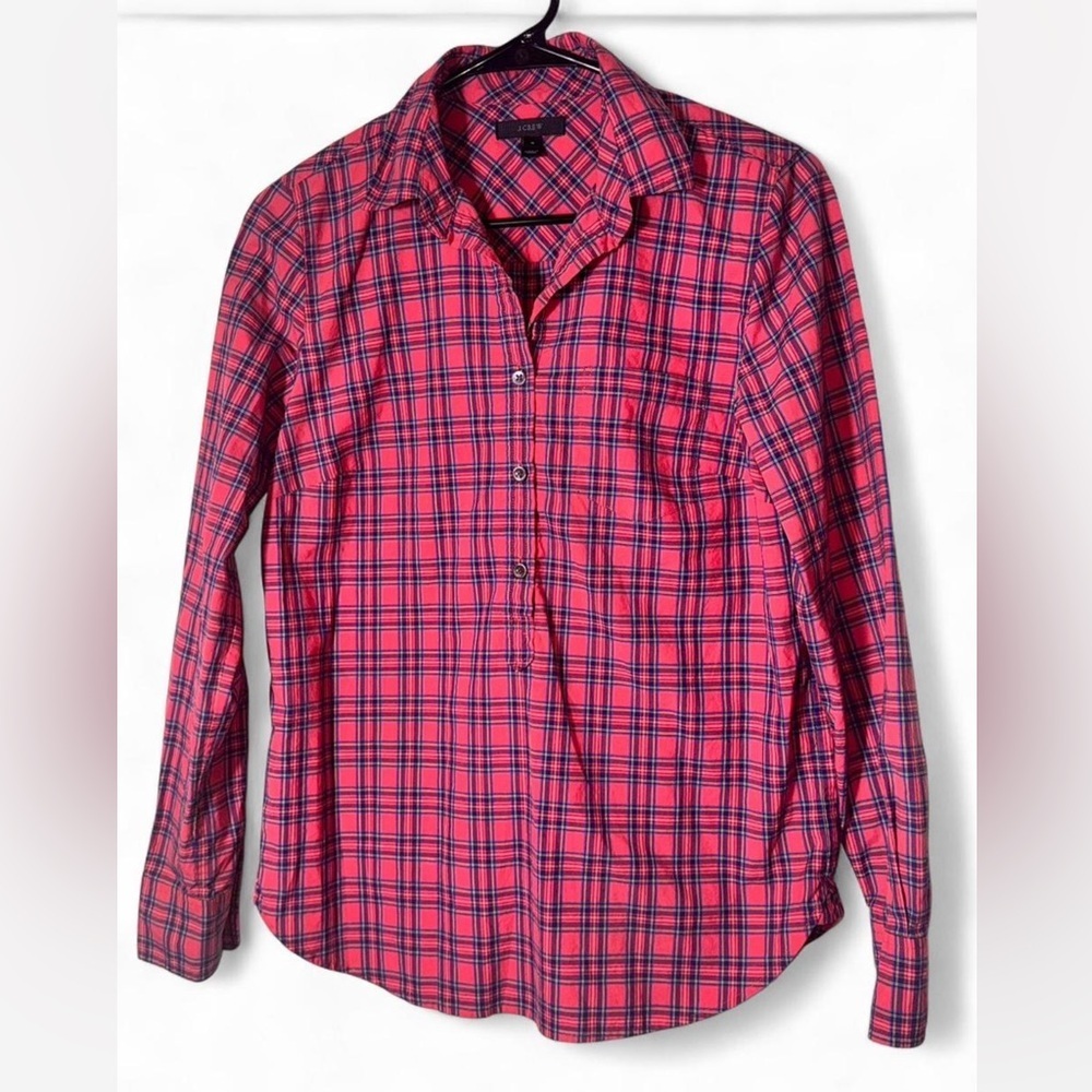 J. Crew Vibrant Plaid Button Down Shirt
